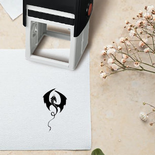 Black Dragon Wedding Self-inking Stamp