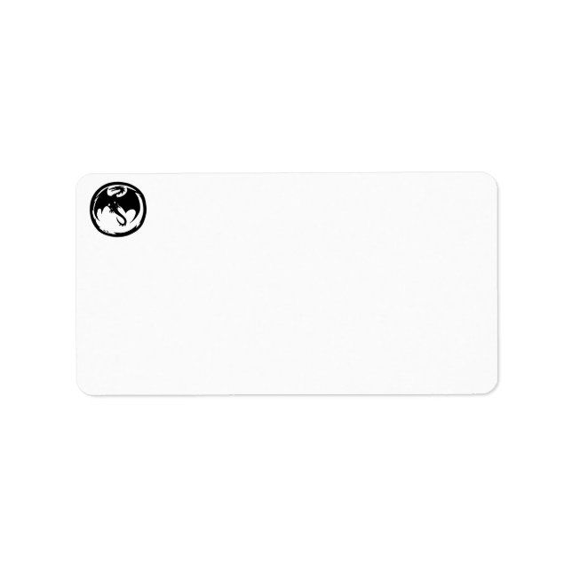 Black Dragon white address labels (Front)