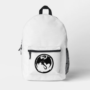 Black Dragon white backpack
