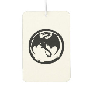 Black Dragon white car air freshener