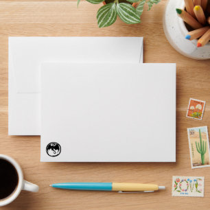 Black Dragon white small envelopes front and back