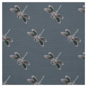 Black Dragonfly Fabric