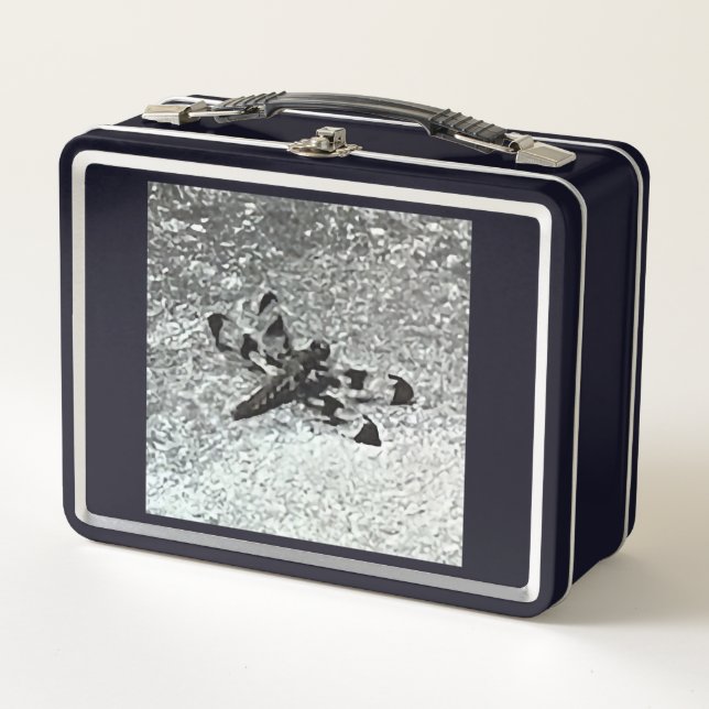 Black Dragonfly on Cement, Lunch Boxes (Front)