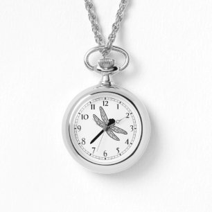 Black Dragonfly Silhouette Watch