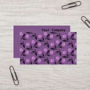 Black Dragonfly Wyn with Pink Flower Business Card