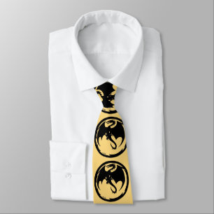 Black Dragons Gold neck tie (2-sided)