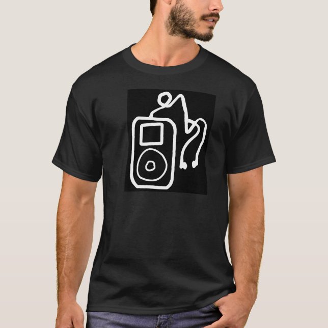 Black Drawn iPod Tee (Front)
