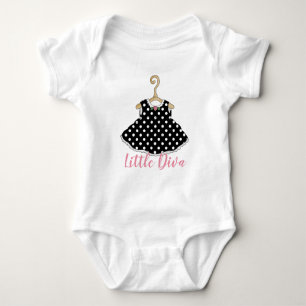 Black Dress Litte Diva Infant Creeper