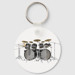 Black Drum Kit: 10 Piece: Key Ring