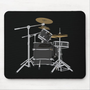 Black Drum Kit: Mousepad