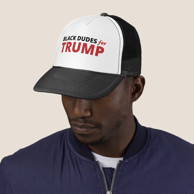 Black Dudes for Trump Trucker Hat (In Situ)