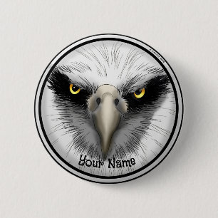 Black Eagle  6 Cm Round Badge