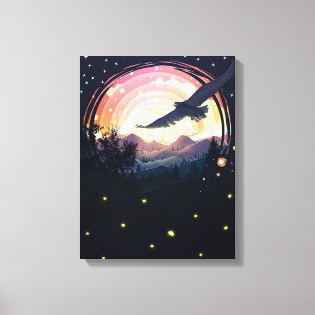 Black Eagle Canvas Print (Front)