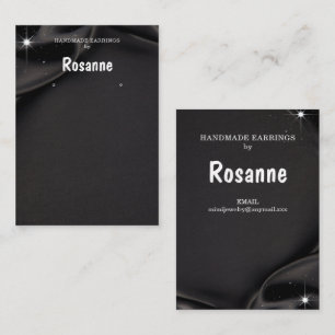 Black Earring Display Business Card