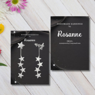 Black Earring Display Business Card