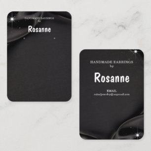 Black Earring Display Business Card