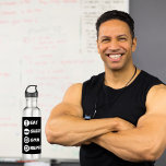 Black Eat Sleep Gym Repeat Icon  710 Ml Water Bottle<br><div class="desc">Hate working out? I know I do. Let this product be a reminder about the importance of working out every day and living a healthy lifestyle. Remember that routine "Eat Sleep Gym Repeat" as if your life depended on it because it does. Perfect for any coach, gym teacher or fitness...</div>