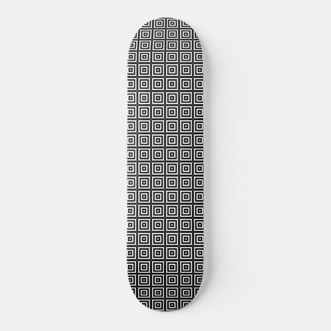 Black Echo Squares Skateboard (Front)