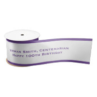 Black Edge - Your Text Repeated - Purple/White