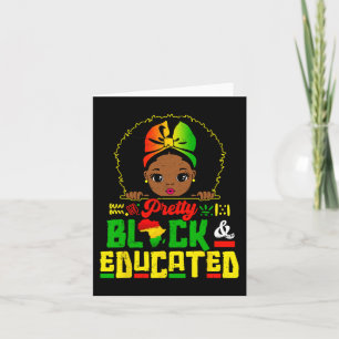 Black Educated Black History Kids Girls Juneteenth Card