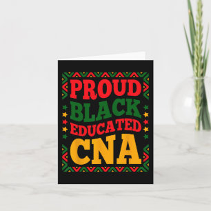 Black Educated Cna Juneteenth Black History Month Card