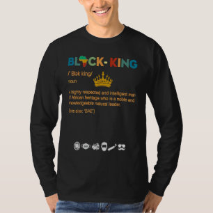 Black Educated Motivated Melanin King African Amer T-Shirt