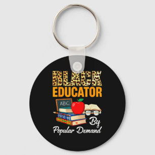Black Educator Black History Month African America Key Ring