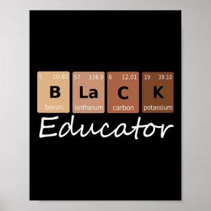 Black Educator Science Teacher Melanin Educator Sc Poster