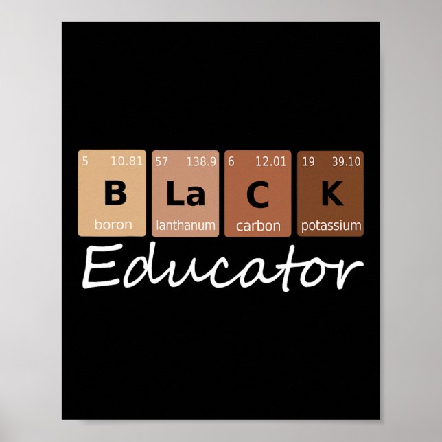 Black Educator Science Teacher Melanin Educator Sc Poster (Front)