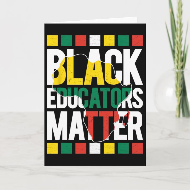 Black Educators Problem Black History Month Pride  Card (Front)