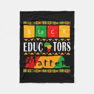 Black Educators Problem Black History Month Pride  Fleece Blanket