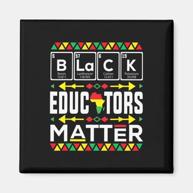 Black Educators Problem Black History Month Pride  Magnet (Front)