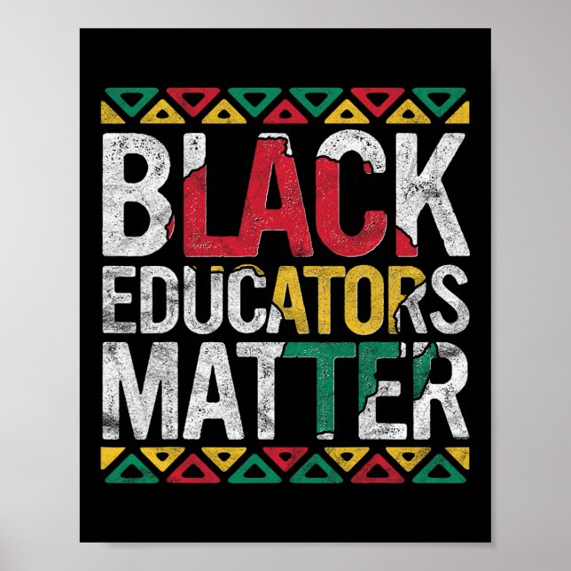 Black Educators Problem Gift History Month Teacher Poster (Front)