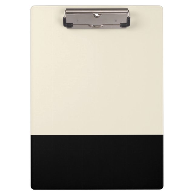 Black & Eggshell Colour Block Clipboard (Front)