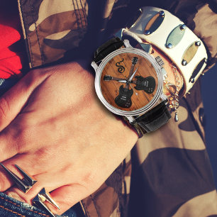 Black Electric Guitars Boys Watch