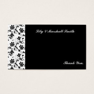 Black Elegance Thank You Card
