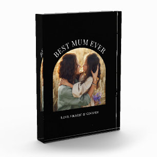 Black elegant arch photo typography best mum