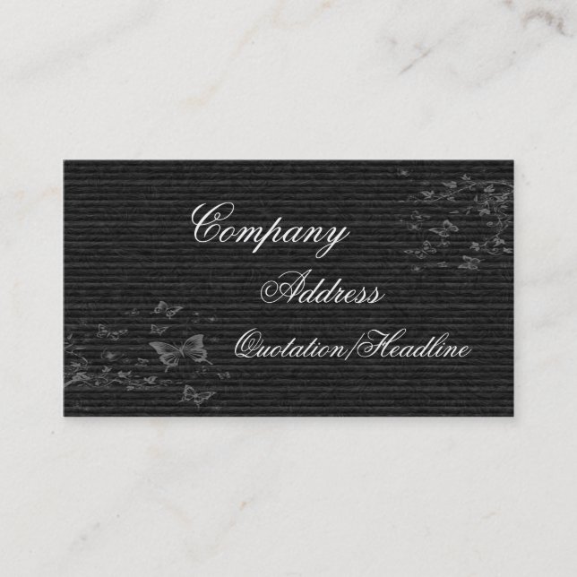Black elegant business card (Front)
