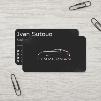 Black Elegant Car Sales Business Card