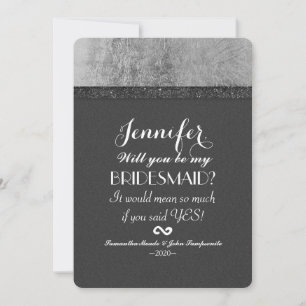 Black Elegant Chic Faux Foil & Glitter Invitation