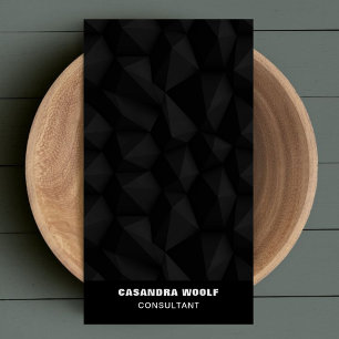 Black Elegant Chic Geometric Professional Business Card