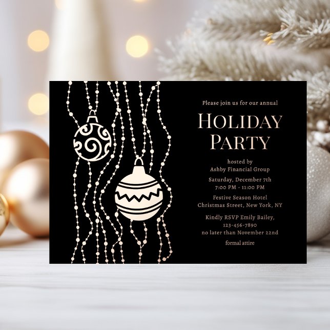 Black Elegant Christmas Party Corporate Holiday (Creator Uploaded)