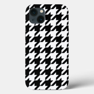 Black Elegant Houndstooth iPhone 13 Case
