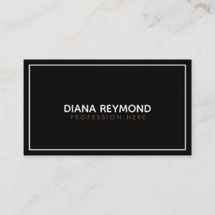 black elegant modern business card