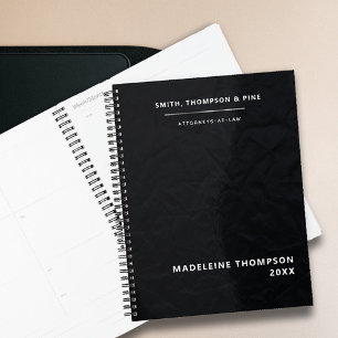 Black Elegant Modern Business Professional Custom Planner