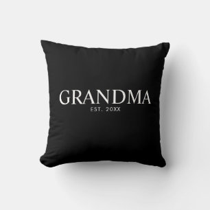Black Elegant Modern Grandma Cushion