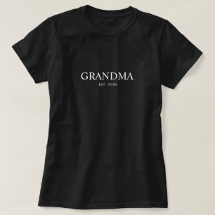 Black Elegant Modern Grandma T-Shirt
