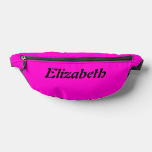 Black Elegant Name   Neon Fuchsia Stylish Bum Bags