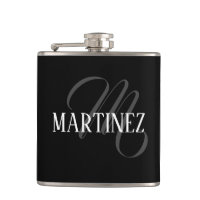 Black Elegant Personalised Last Name | Name