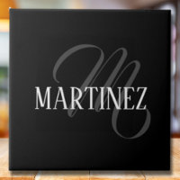 Black Elegant Personalised Last Name | Name
